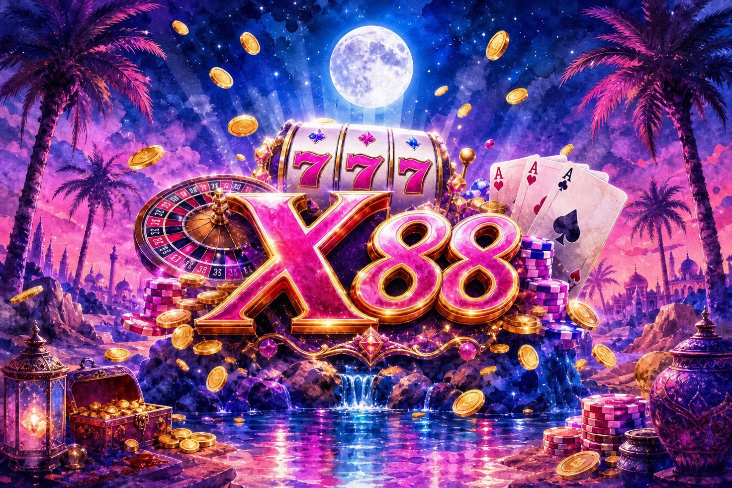 Mục ưu đãi X88 Fortune Tiger hiển thị các chương trình thưởng điểm danh và nạp đầu